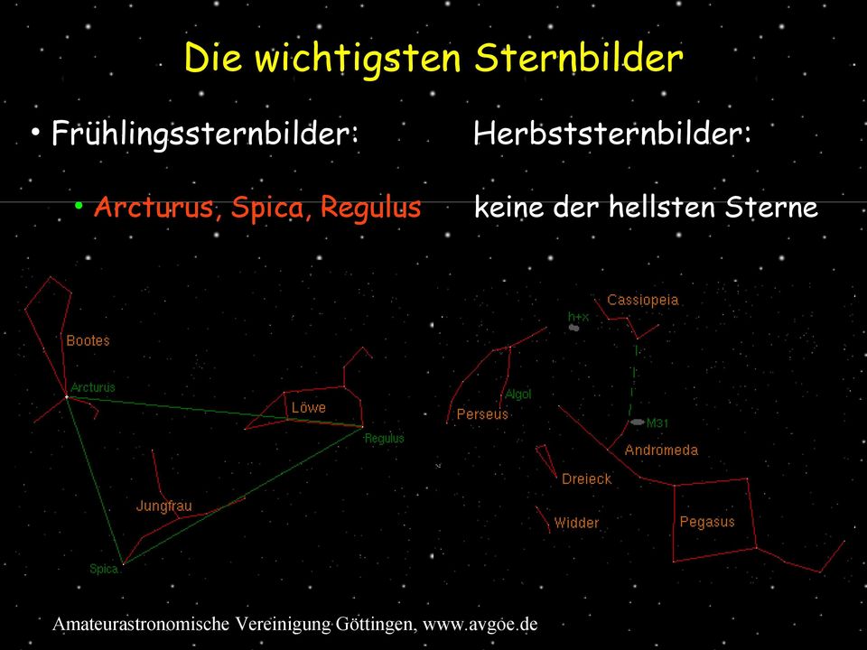 Regulus Herbststernbilder: keine der