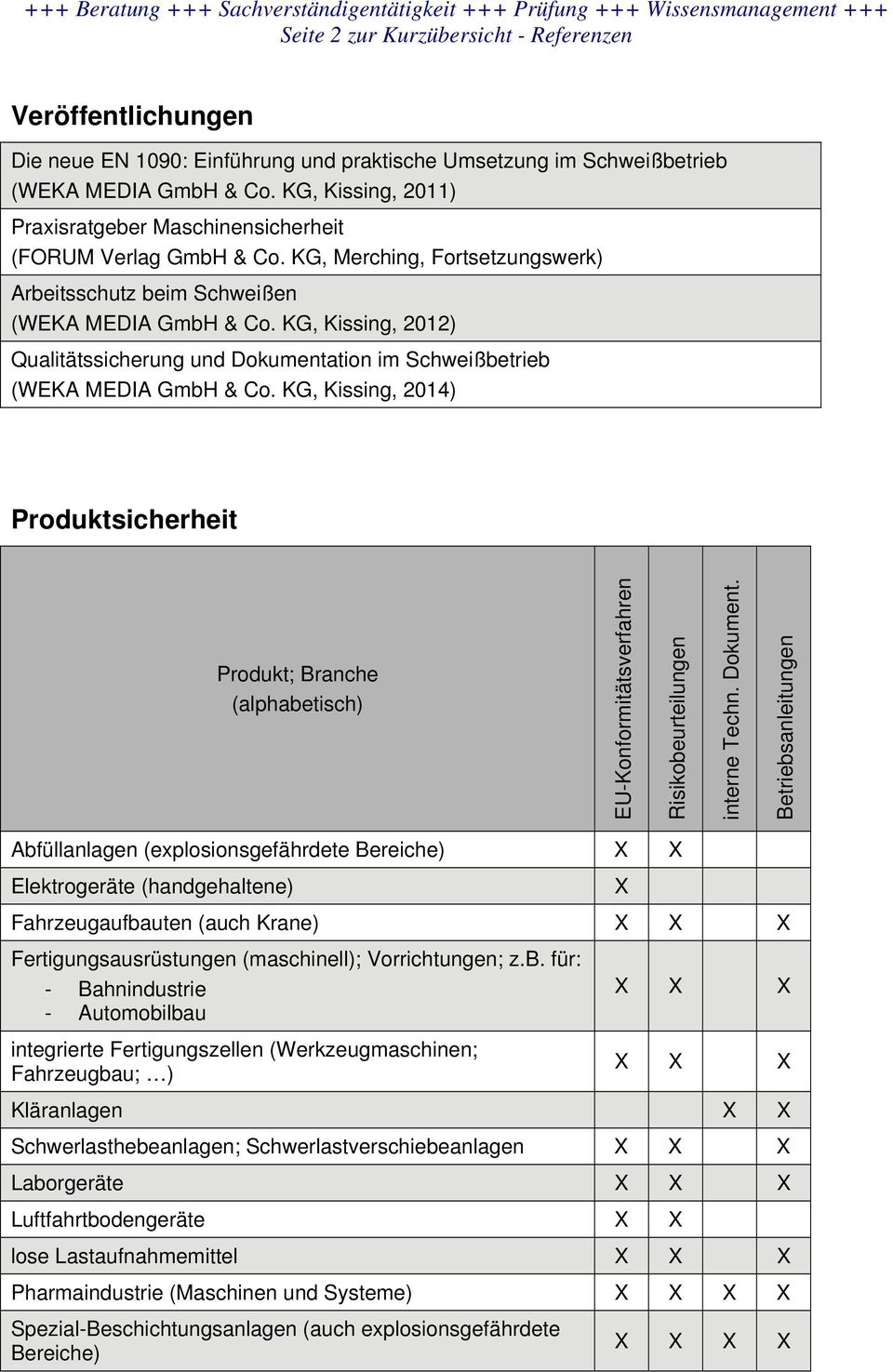 KG, Kissing, 2012) Qualitätssicherung und Dokumentation im Schweißbetrieb (WEKA MEDIA GmbH & Co.