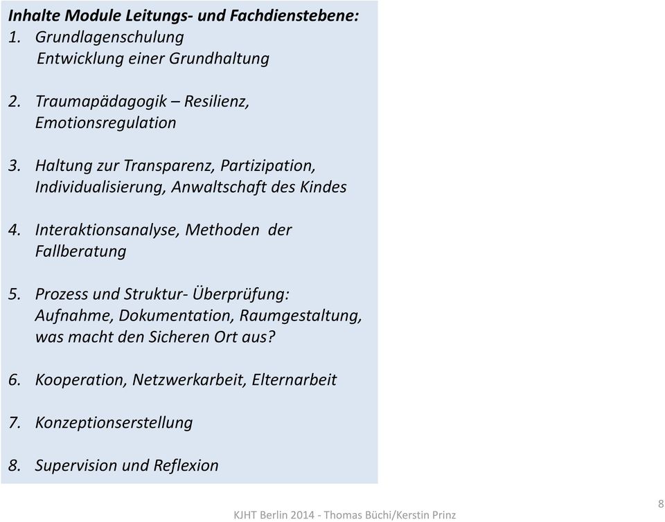 Interaktionsanalyse, Methoden der Fallberatung 5.