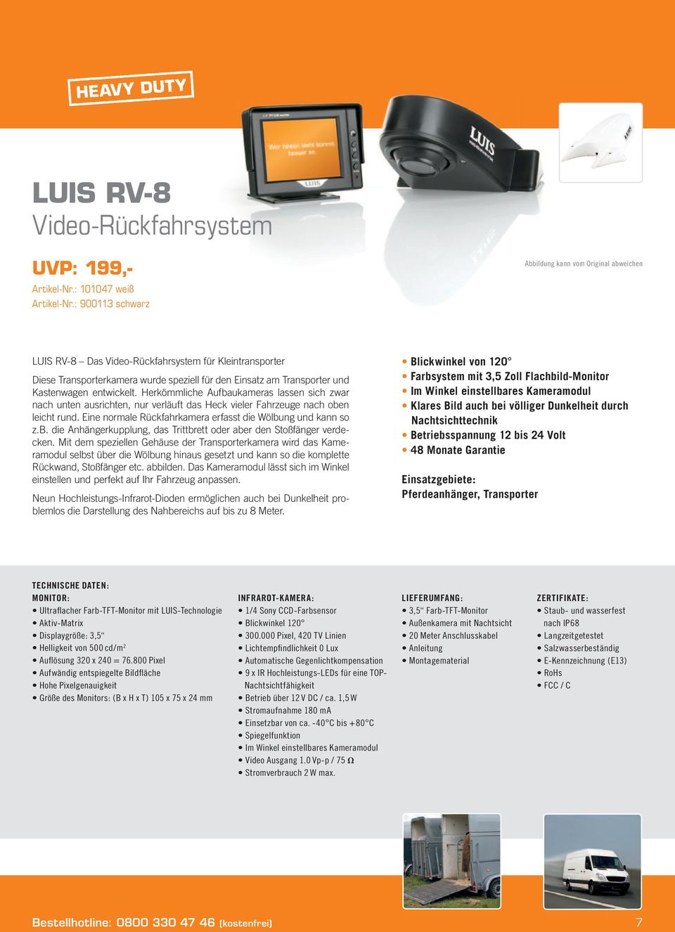 System LUIS Kamera Professional weiß mit 1//3 SONY CCD-Farbsensor und TV