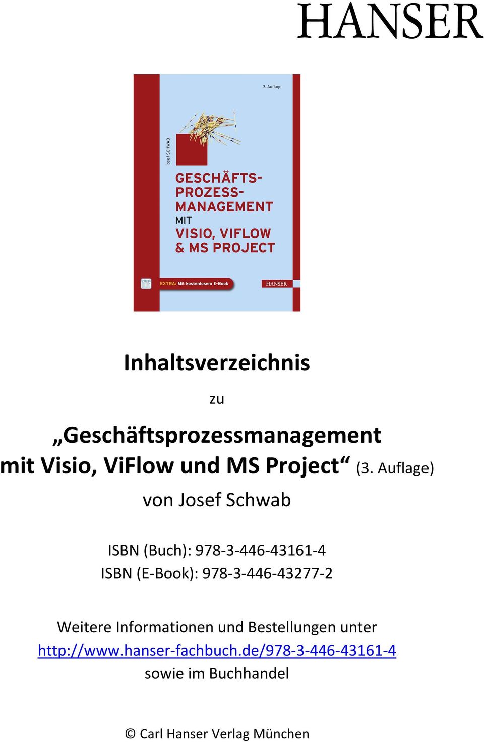 Auflage) von Josef Schwab ISBN (Buch): 978-3-446-43161-4 ISBN (E-Book):