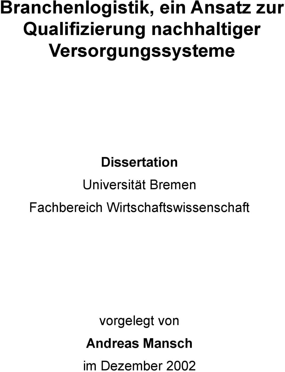 Universität Bremen Fachbereich