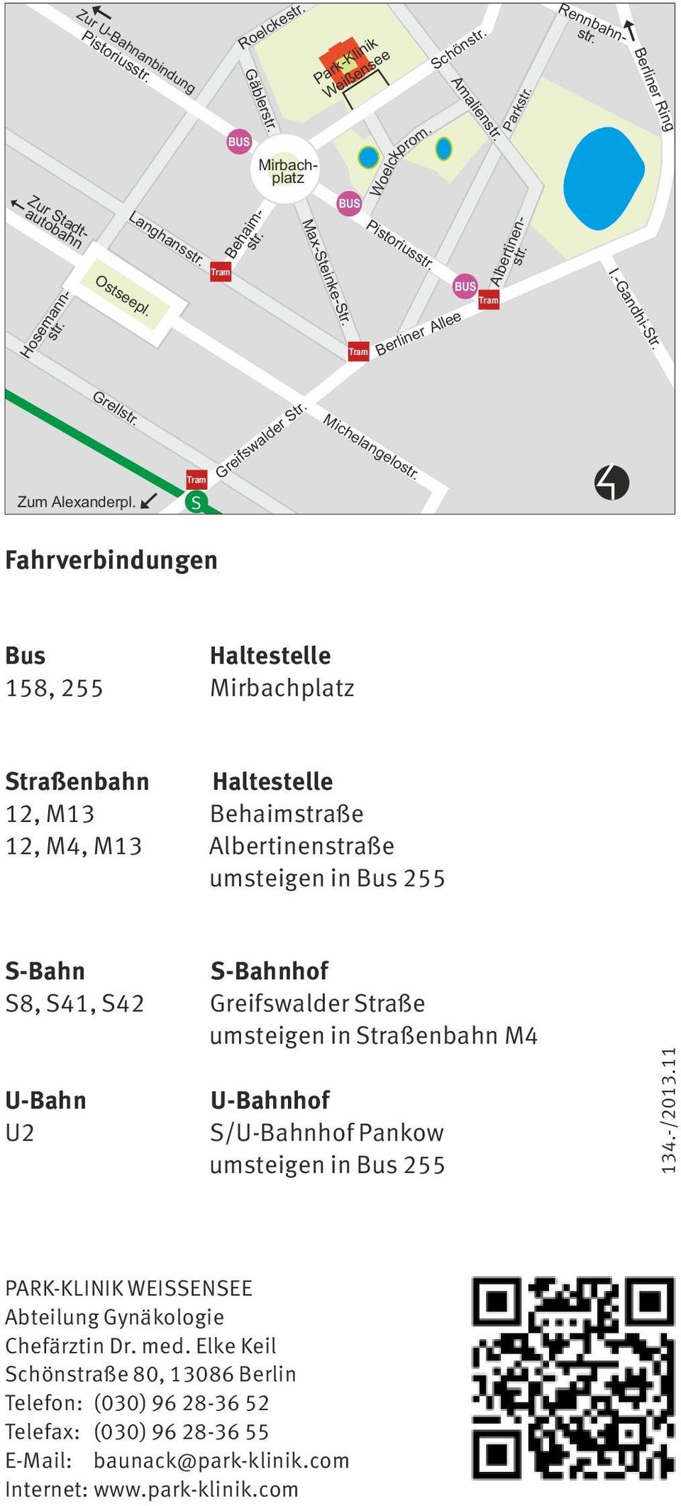 Tram S Greifswalder Str. Michelangelostr.