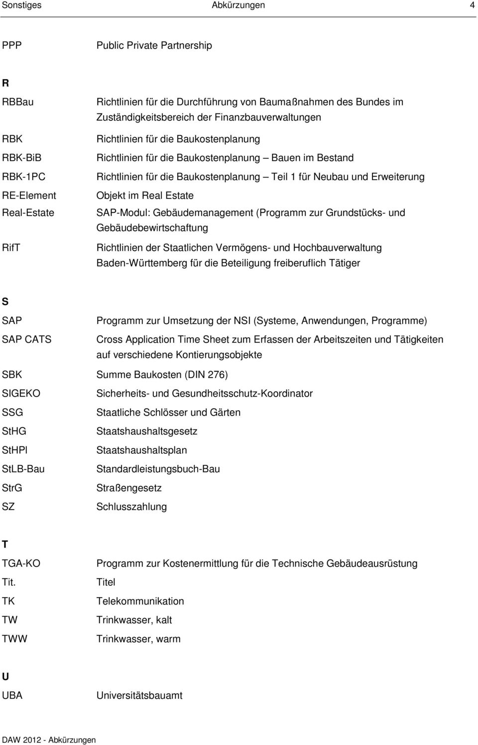 Real Estate SAP-Modul: Gebäudemanagement (Programm zur Grundstücks- und Gebäudebewirtschaftung Richtlinien der Staatlichen Vermögens- und Hochbauverwaltung Baden-Württemberg für die Beteiligung