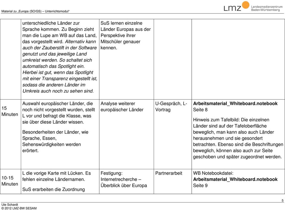 Hierbei ist gut, wenn das Spotlight mit einer Transparenz eingestellt ist, sodass die anderen Länder im Umkreis auch noch zu sehen sind.