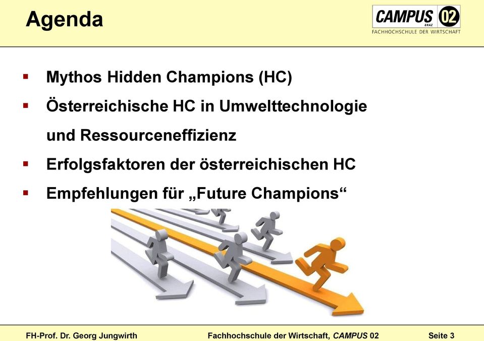 österreichischen HC Empfehlungen für Future Champions FH-Prof.