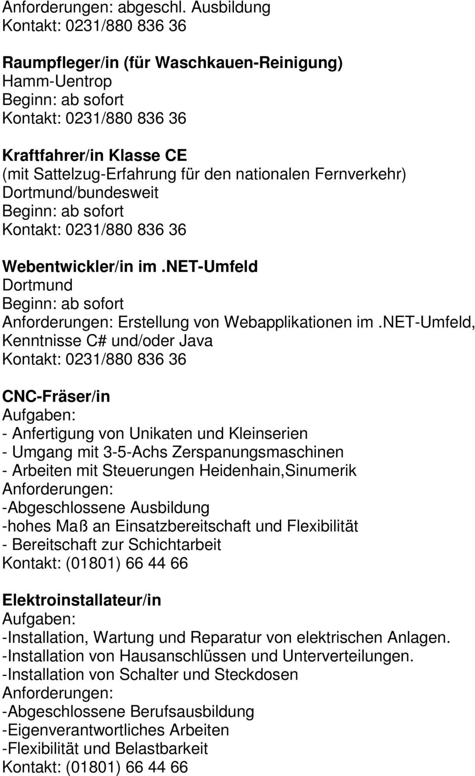 net-umfeld Anforderungen: Erstellung von Webapplikationen im.