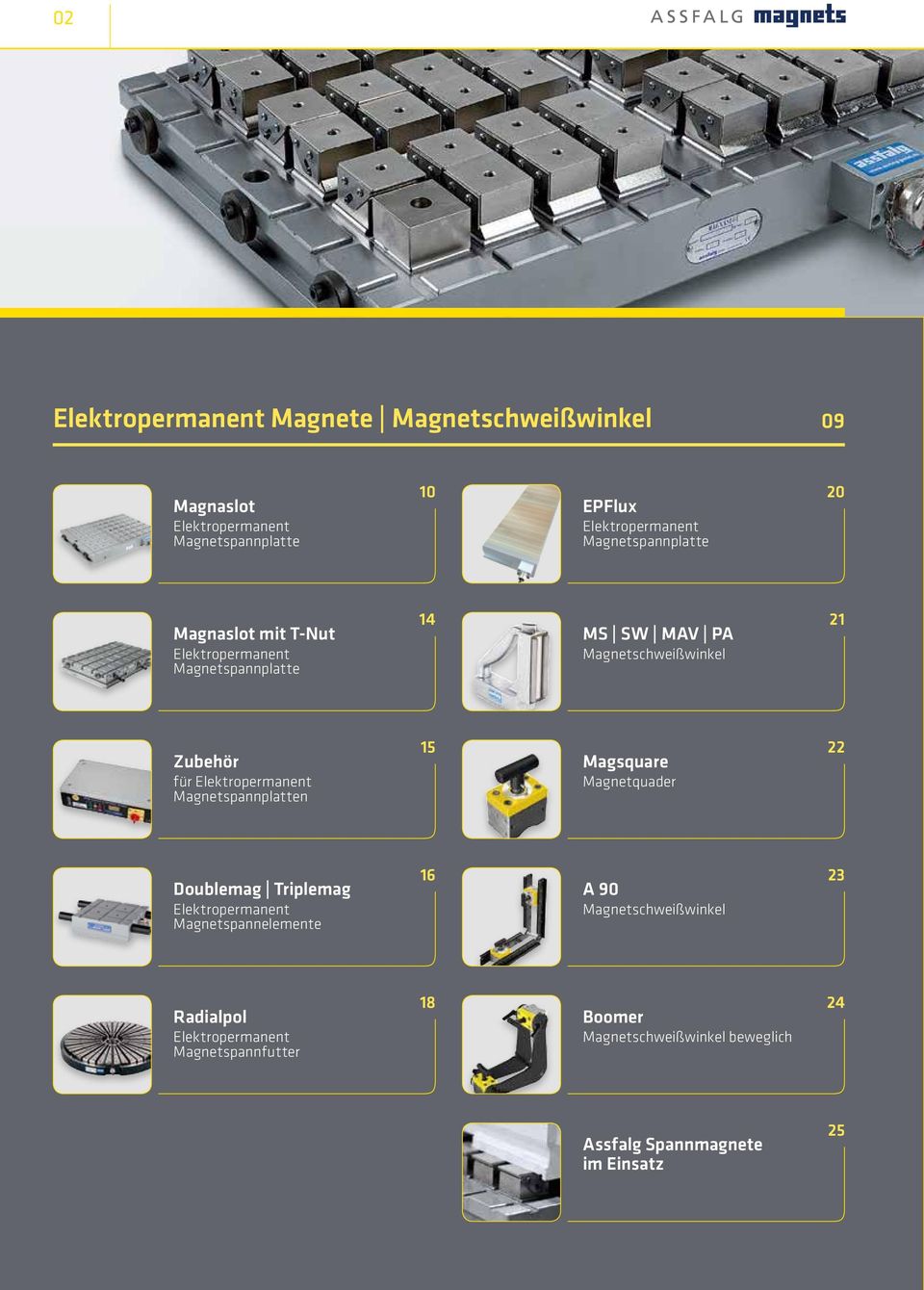 Elektropermanent Magnetspannplatten 15 Magsquare Magnetquader 22 Doublemag Triplemag Elektropermanent Magnetspannelemente 16 A 90