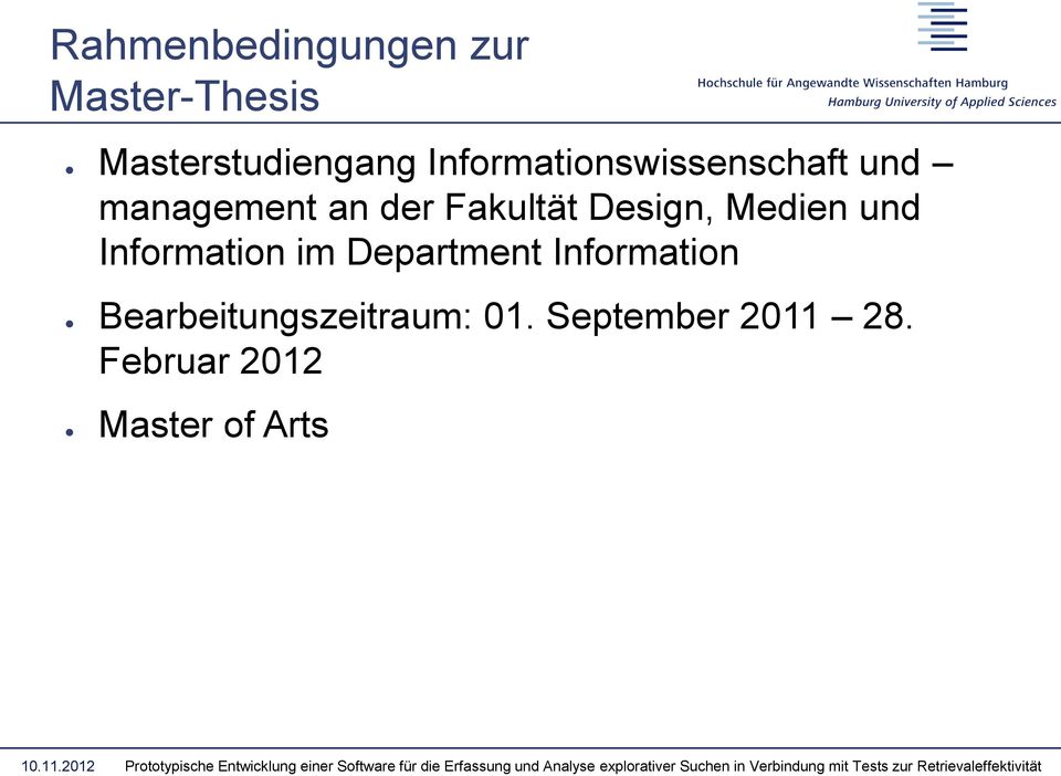 Design, Medien und Information im Department Information