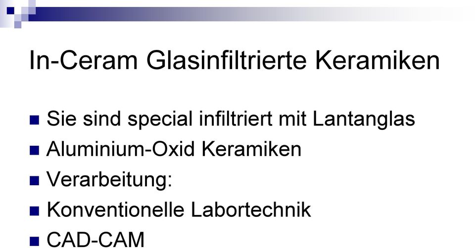 Lantanglas Aluminium-Oxid Keramiken