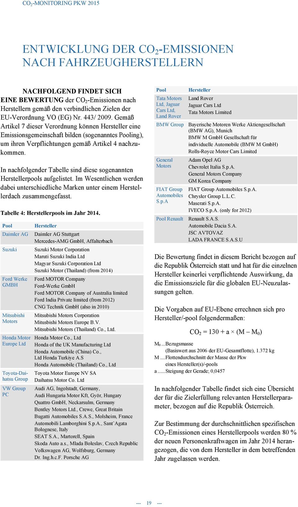 In nachfolgender Tabelle sind diese sogenannten Herstellerpools aufgelistet. Im Wesentlichen werden dabei unterschiedliche Marken unter einem Herstellerdach zusammengefasst.