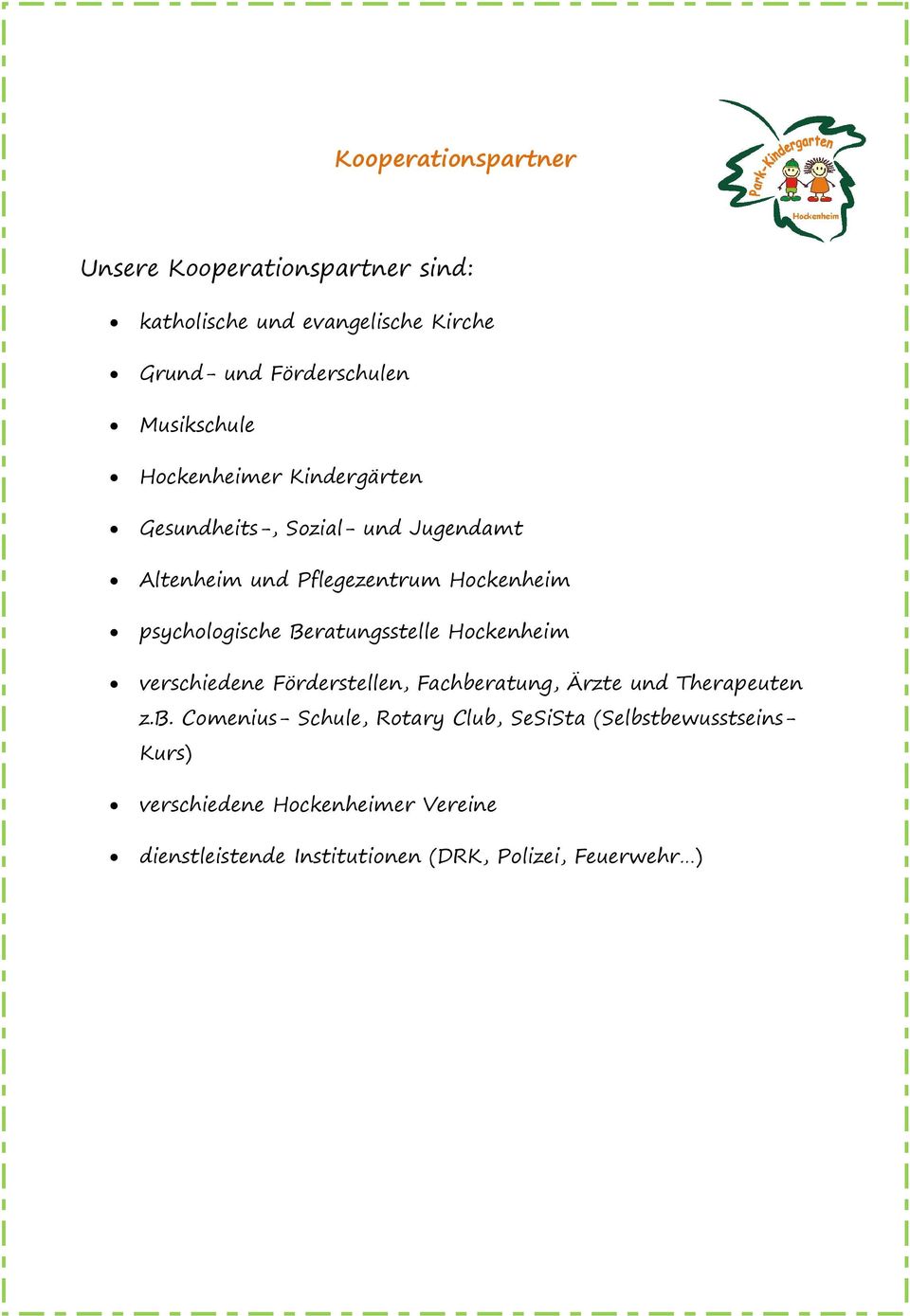 psychologische Beratungsstelle Hockenheim verschiedene Förderstellen, Fachbe