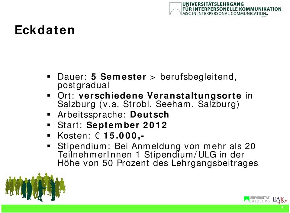 Deutsch Start: September 2012 Kosten: 15.