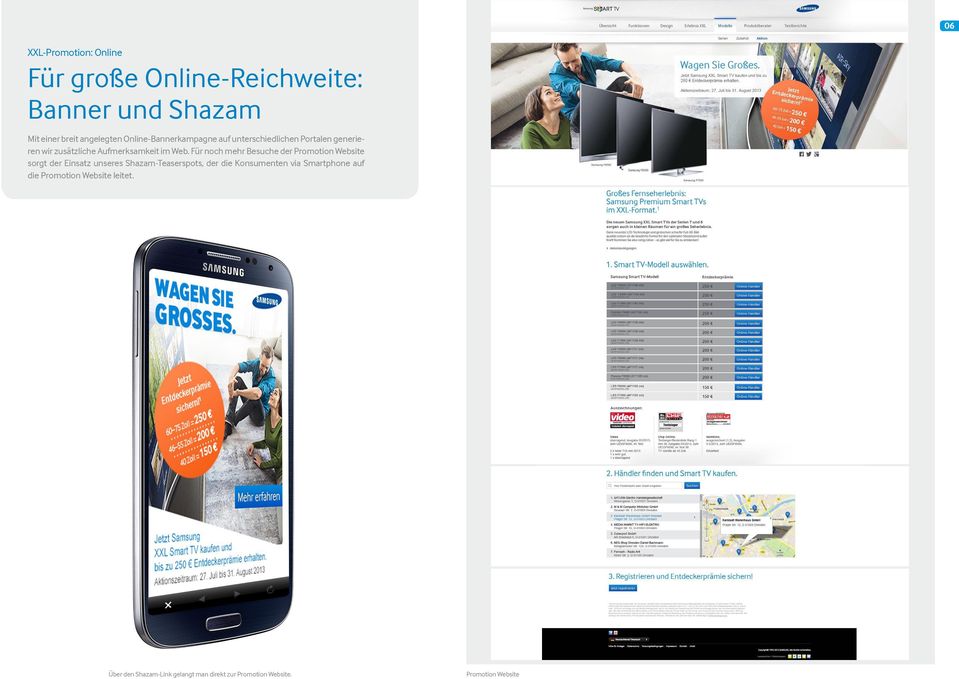 Für noch mehr Besuche der Promotion Website sorgt der Einsatz unseres Shazam-Teaserspots, der die Konsumenten