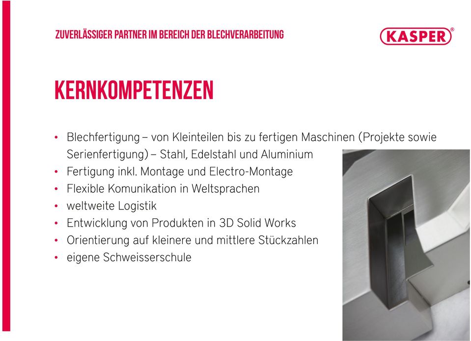 Montage und Electro-Montage Flexible Komunikation in Weltsprachen weltweite Logistik