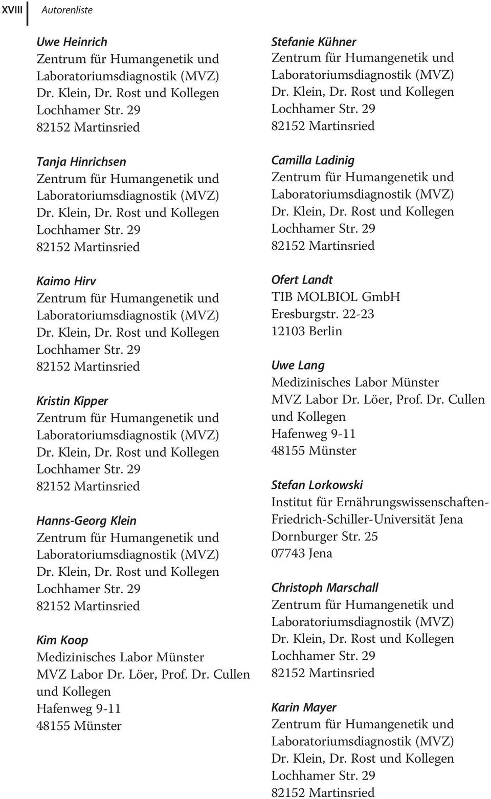 22-23 12103 Berlin Uwe Lang Medizinisches Labor Münster MVZ Labor Dr.