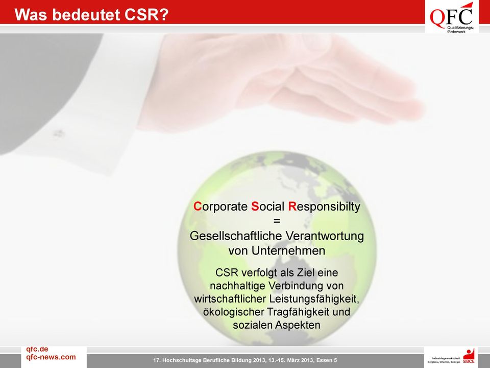Unternehmen CSR verfolgt als Ziel eine nachhaltige Verbindung von