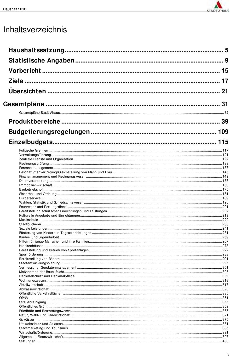 .. 137 Beschäftigtenvertretung/Gleichstellung von Mann und Frau... 145 Finanzmanagement und Rechnungswesen... 149 Datenverarbeitung... 157 Immobilienwirtschaft... 163 Baubetriebshof.