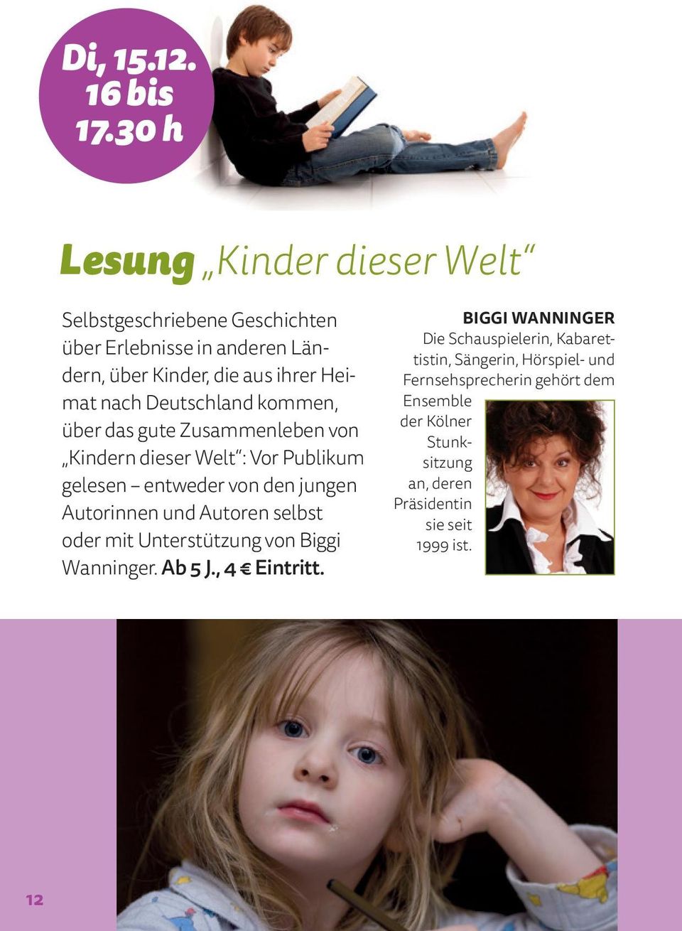 Deutschland kommen, über das gute Zusammenleben von Kindern dieser Welt : Vor Publikum gelesen entweder von den jungen Autorinnen und