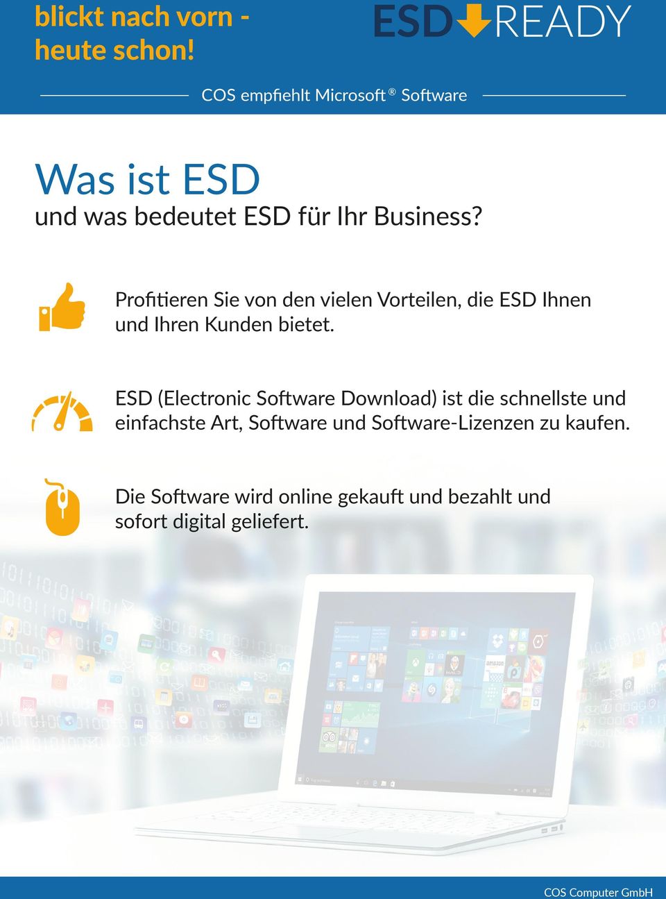 ESD (Electronic Software Download) ist die schnellste und einfachste Art, Software und