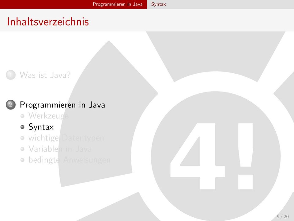 2 Programmieren in Java