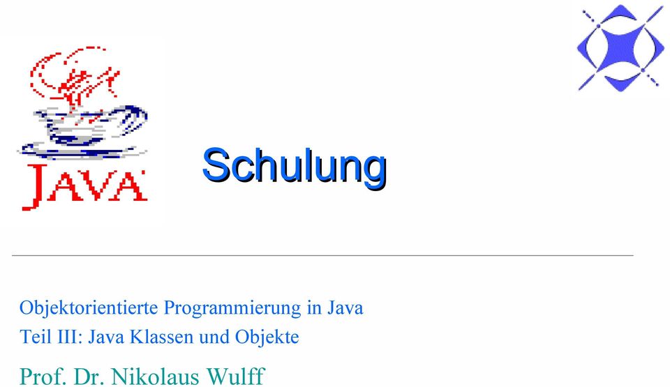 Programmierung in Java Teil
