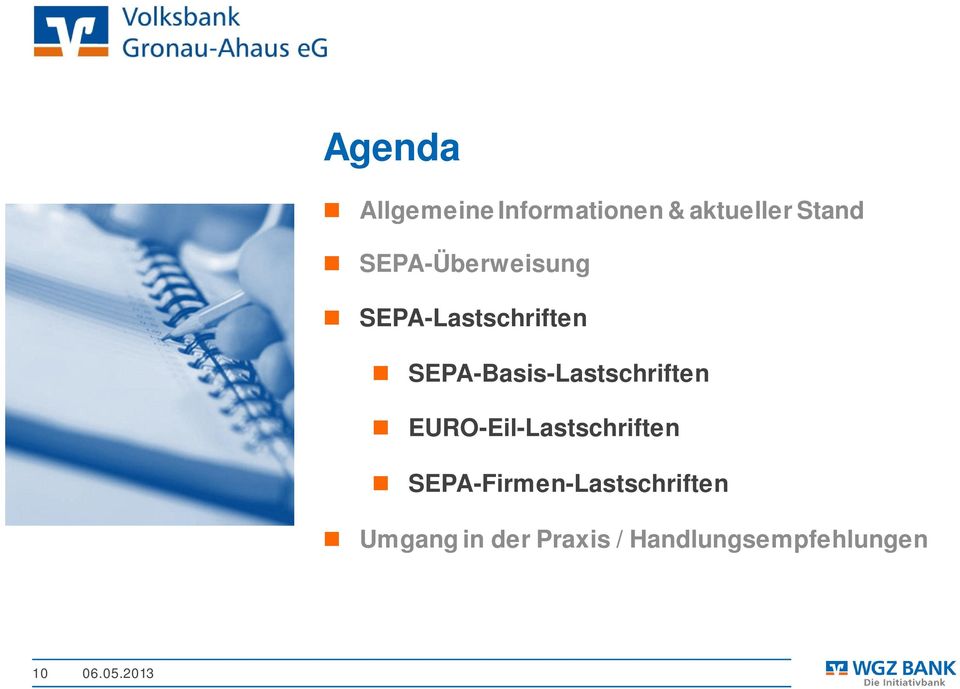 SEPA-Basis-Lastschriften EURO-Eil-Lastschriften