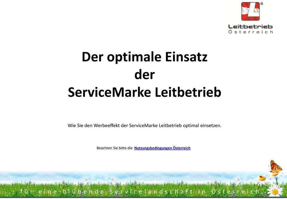 ServiceMarke Leitbetrieb optimal einsetzen.