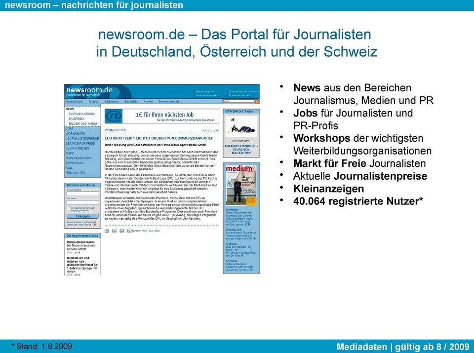 den Bereichen Journalismus, Medien und PR Jobs für Journalisten und PR-Profis