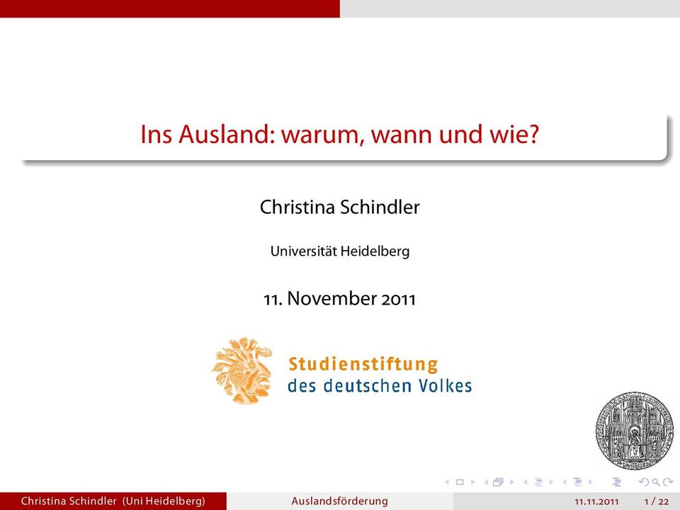 Heidelberg 11 November 2011 Christina