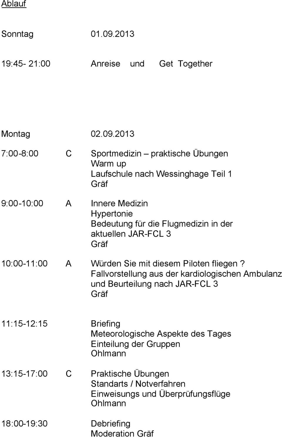 2013 Laufschule nach Wessinghage Teil 1 9:00-10:00 A Innere Medizin Hypertonie Bedeutung