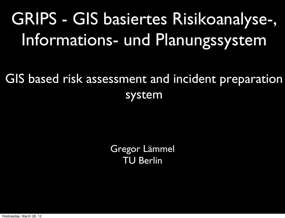 based risk assessment and incident
