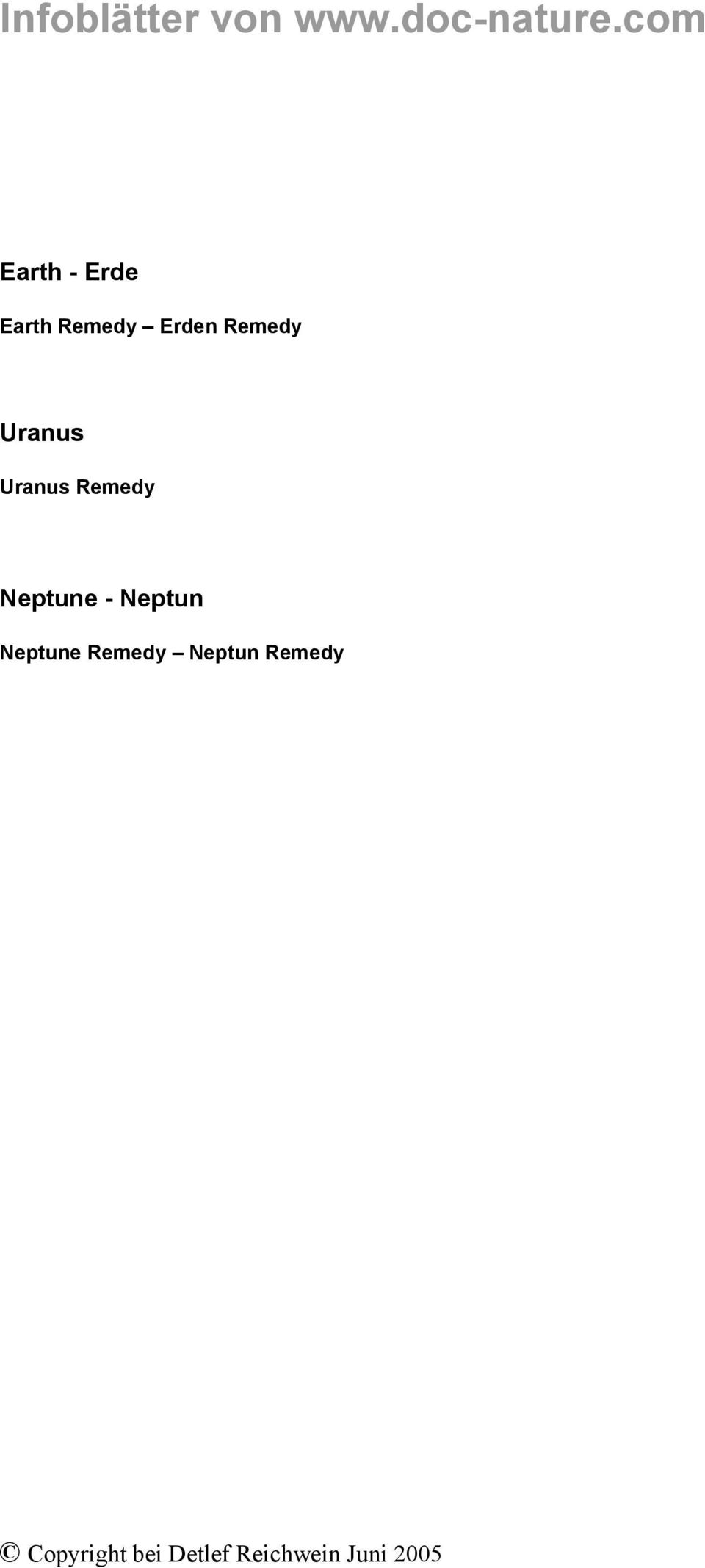 Remedy Neptune - Neptun