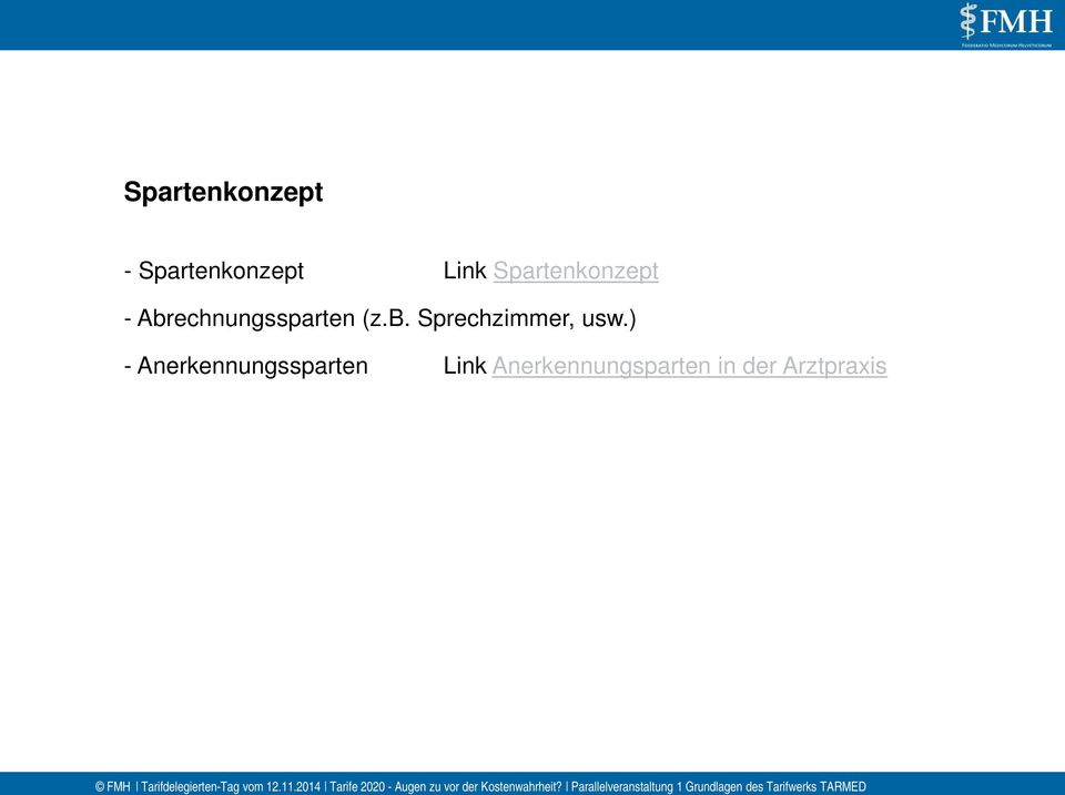 ) - Anerkennungssparten Link