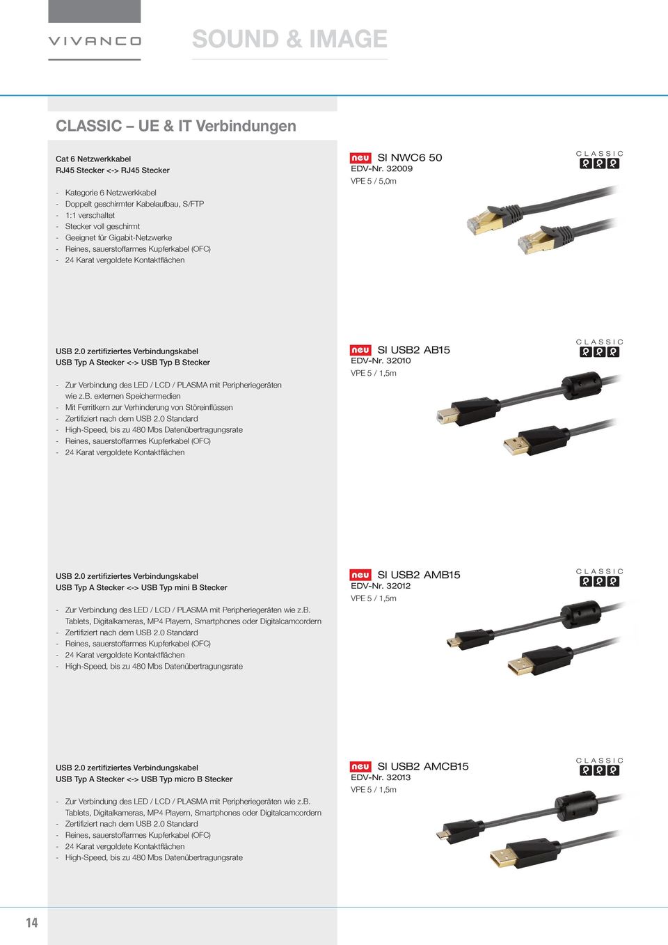 0 Standard - High-Speed, bis zu 480 Mbs Datenübertragungsrate SI USB2 B5 EDV-Nr. 3200 USB 2.
