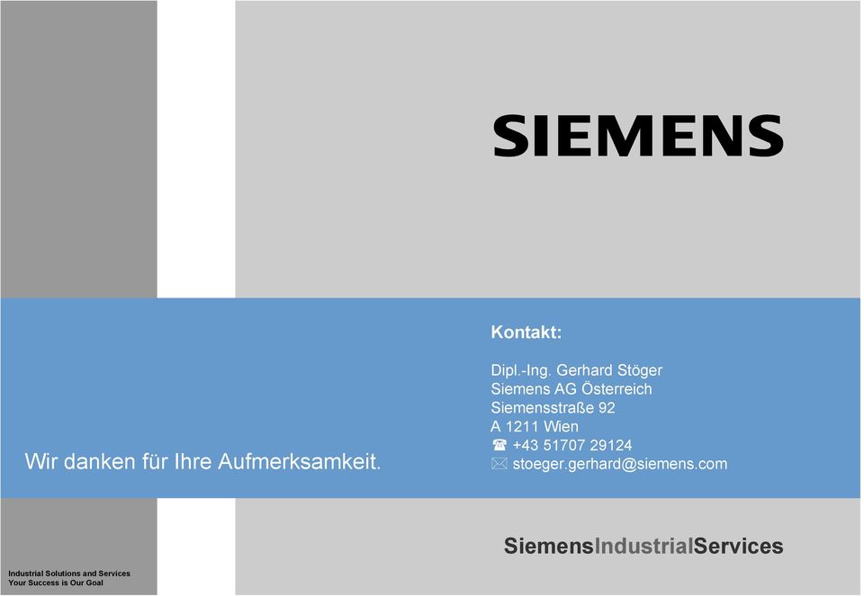Gerhard Stöger Siemens AG Österreich