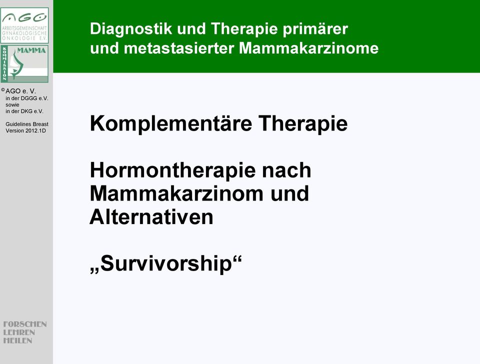 Komplementäre Therapie Hormontherapie