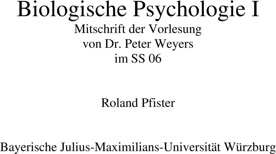 Peter Weyers im SS 06 Bayerische