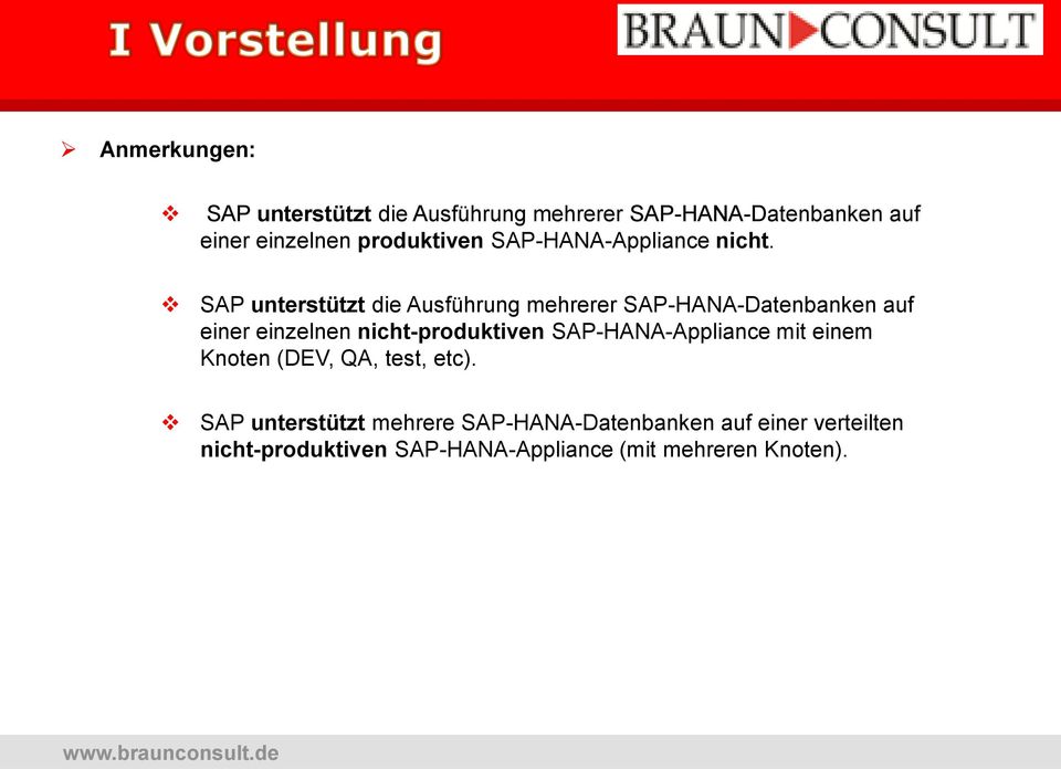 SAP unterstützt die Ausführung mehrerer SAP-HANA-Datenbanken auf einer einzelnen nicht-produktiven