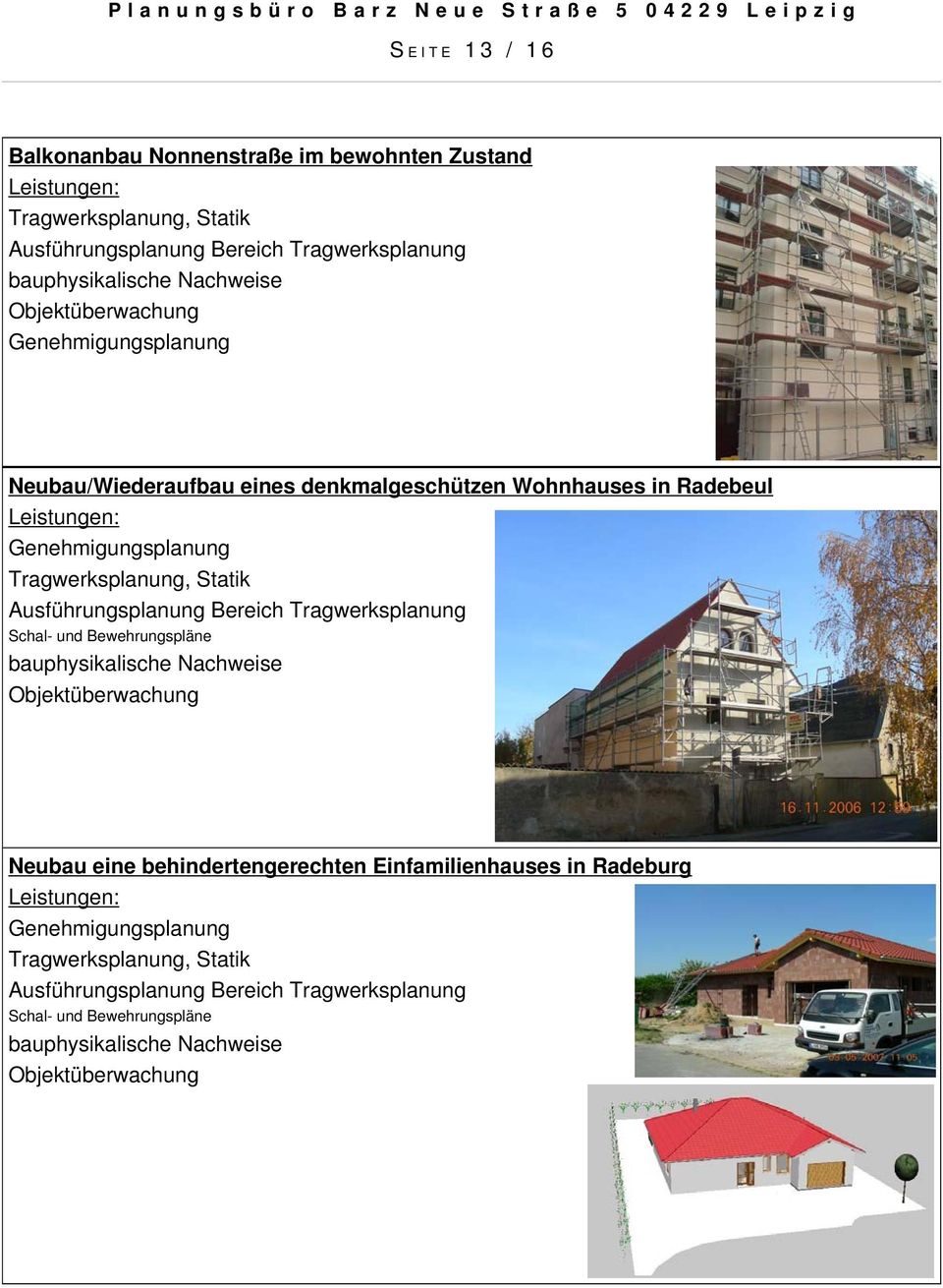 denkmalgeschützen Wohnhauses in Radebeul Genehmigungsplanung