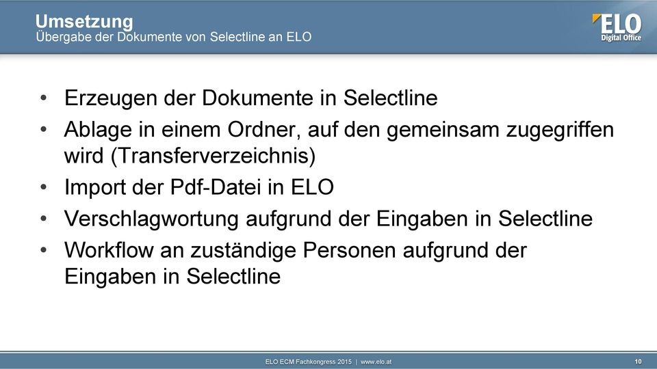 (Transferverzeichnis) Import der Pdf-Datei in ELO Verschlagwortung aufgrund