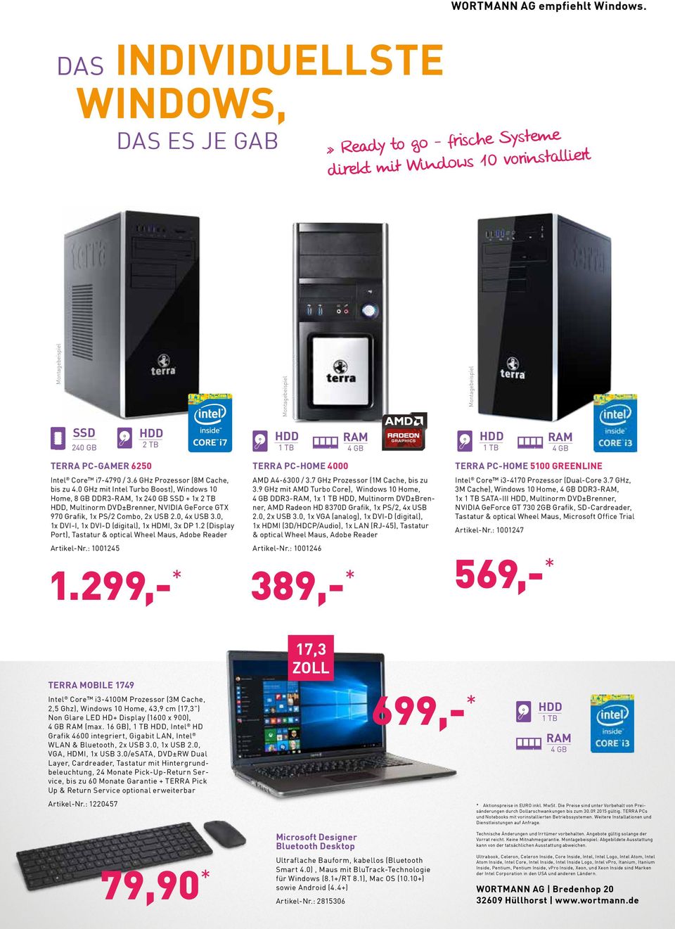 PC-GAMER 6250 Intel Core i7-4790 / 3.6 GHz Prozessor (8M Cache, bis zu 4.