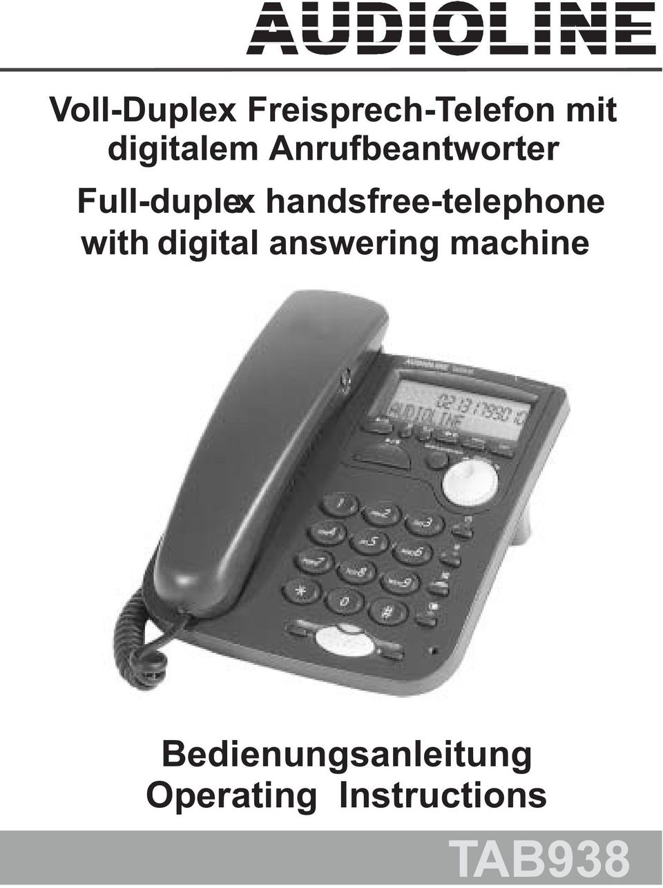 handsfree-telephone with digital answering