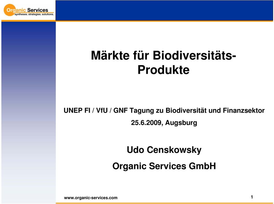 Biodiversität und Finanzsektor 25.6.