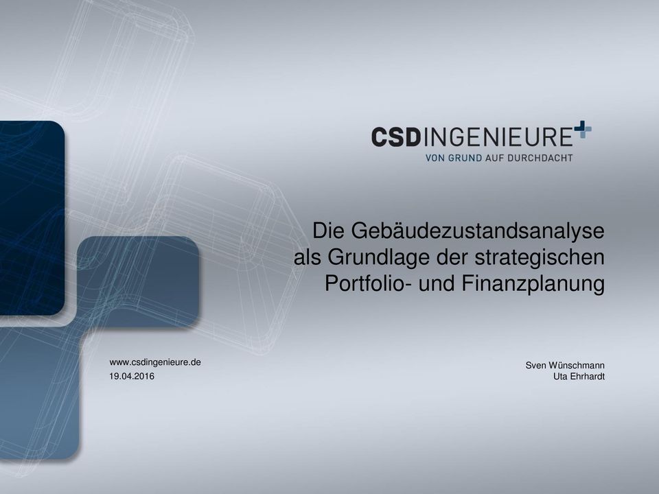 Finanzplanung www.csdingenieure.de 19.04.