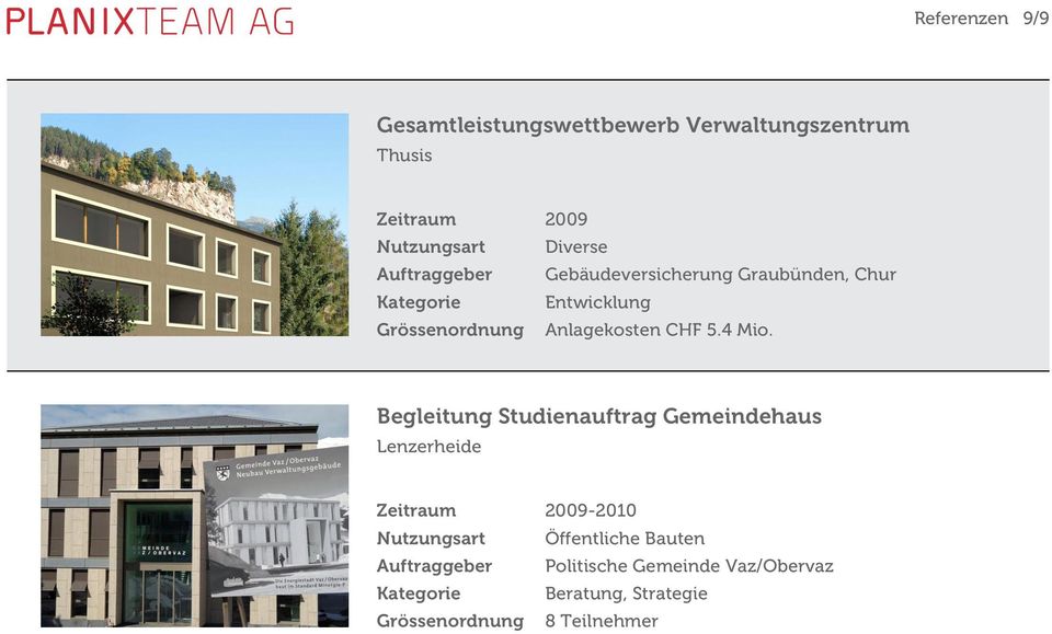Begleitung Studienauftrag Gemeindehaus Lenzerheide Powered by TCPDF (www.