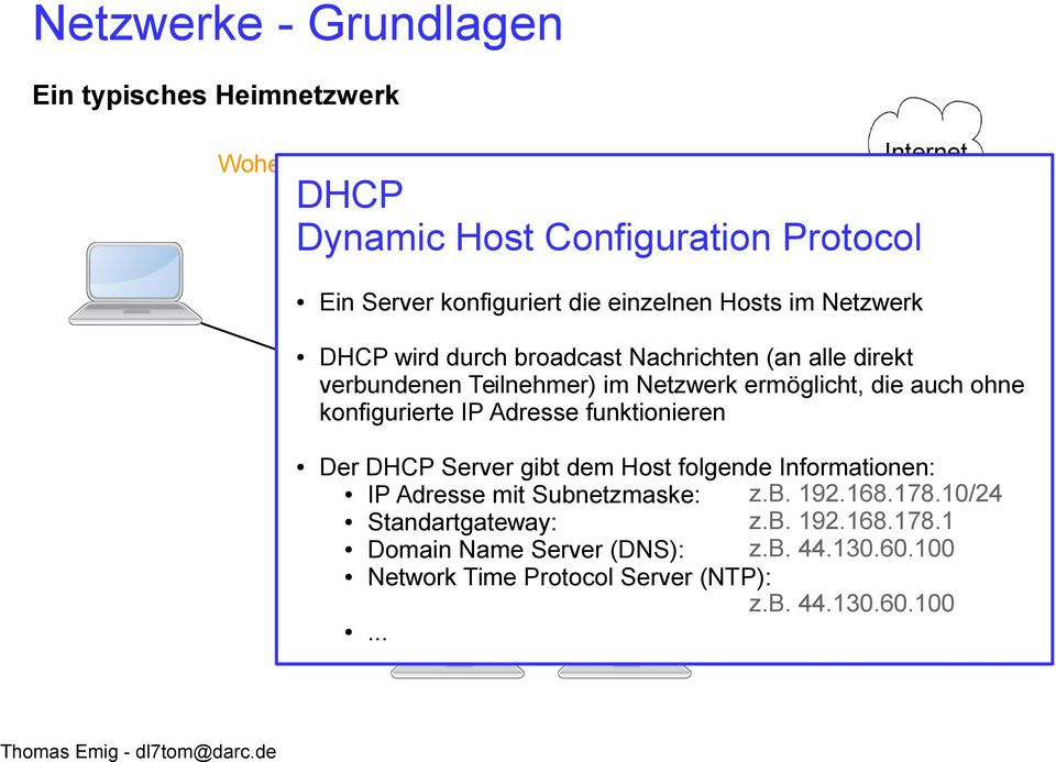 alle direkt verbundenen Teilnehmer) im Netzwerk ermöglicht, die auch ohne konfigurierte IP Adresse funktionieren Switch Der DHCP Server gibt dem