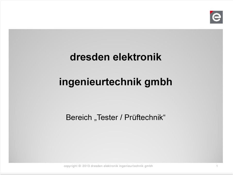 Tester / Prüftechnik copyright
