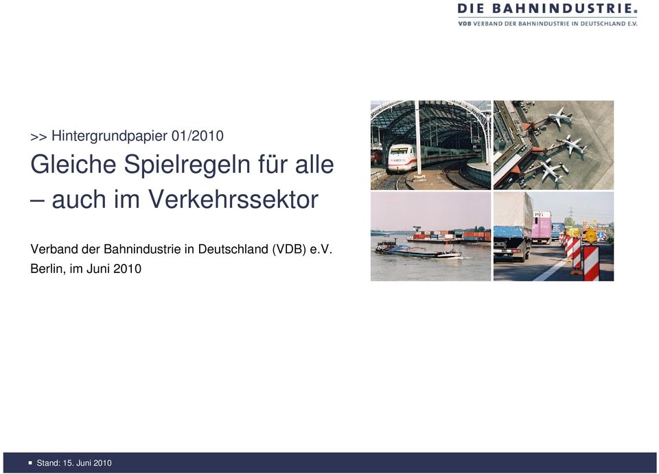 Verkehrssektor Verband der Bahnindustrie