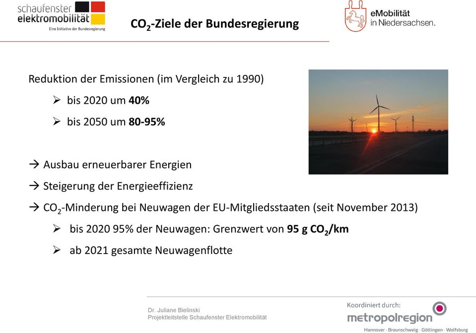 Energieeffizienz CO 2 -Minderung bei Neuwagen der EU-Mitgliedsstaaten (seit